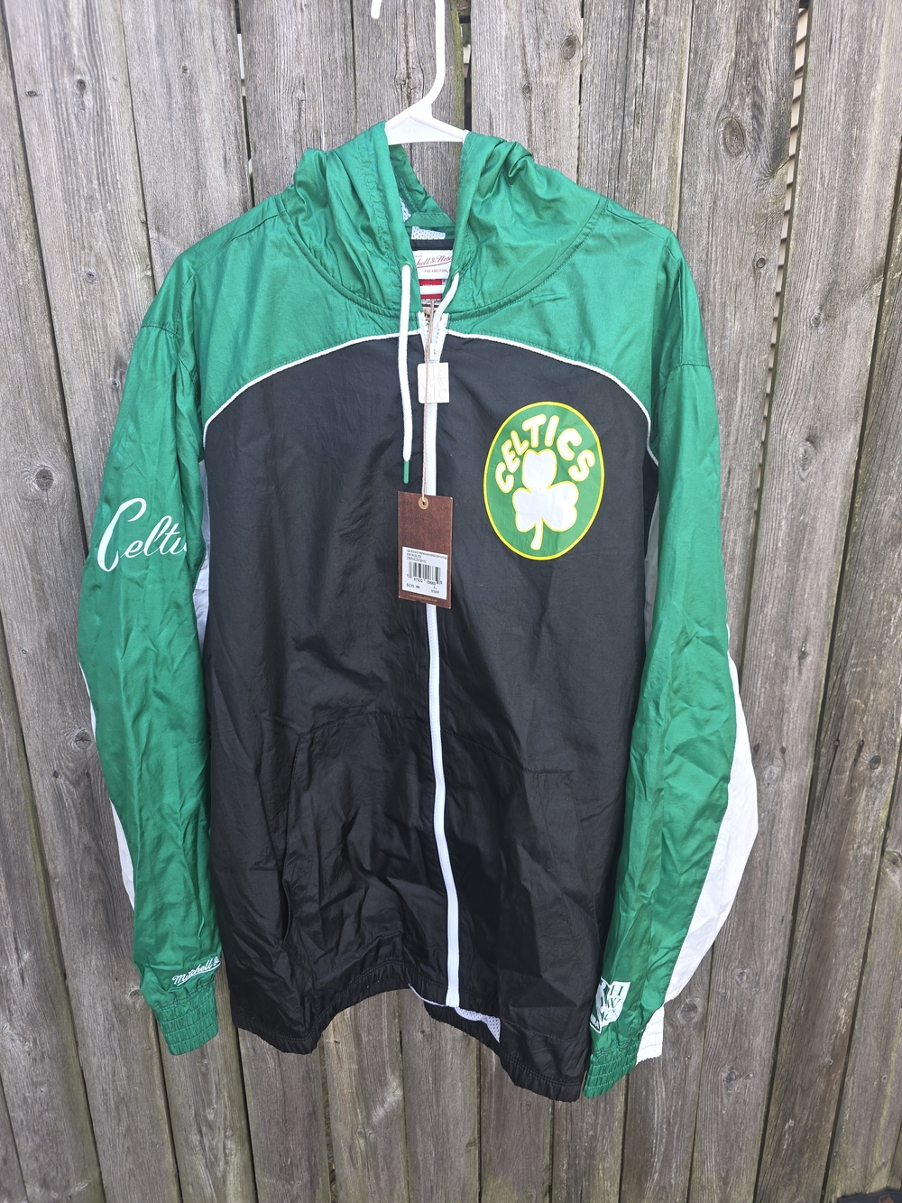 Boston Celtics Green and Black Full-Zip Hooded Jacket